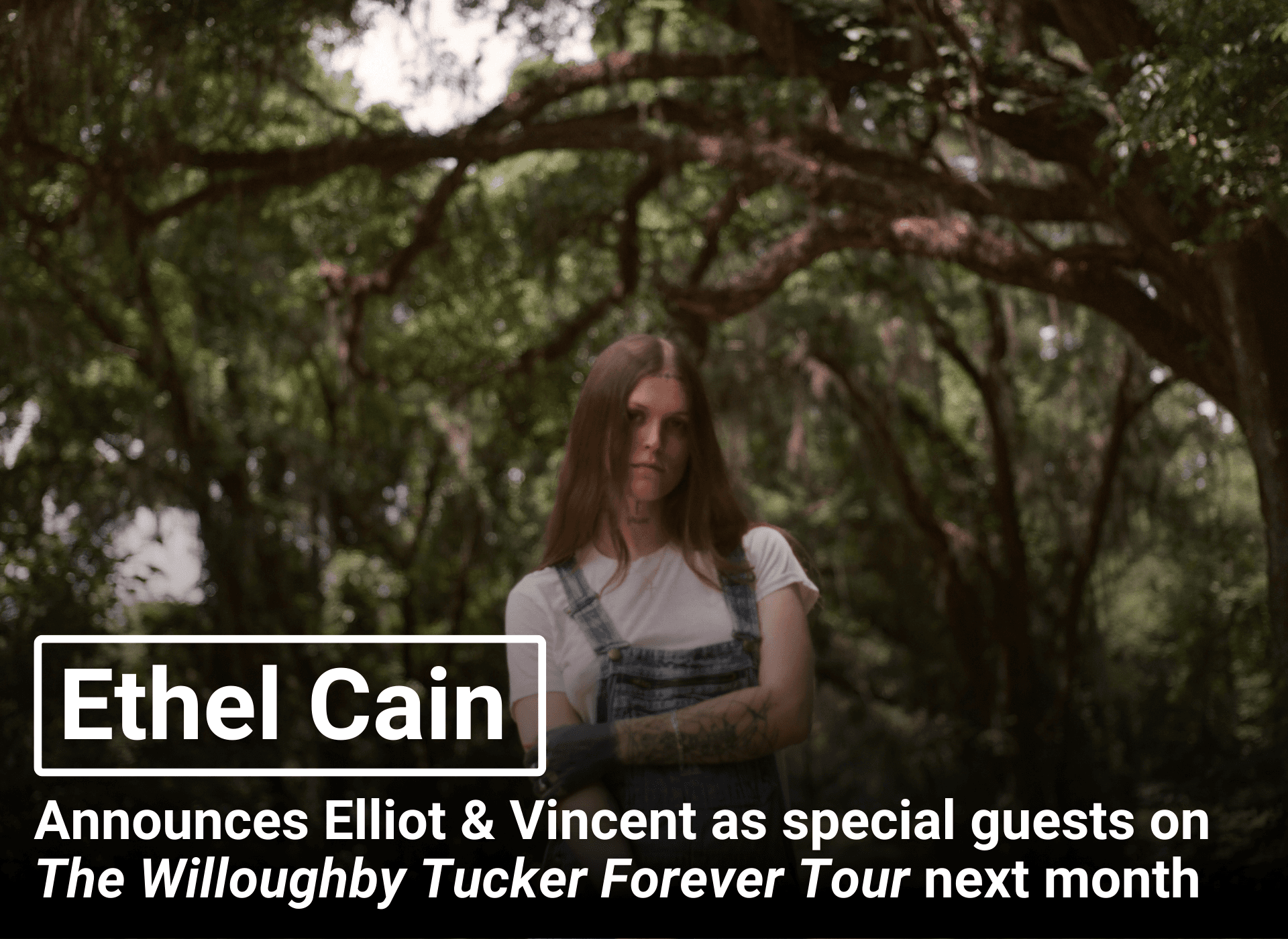 Ethel Cain | Announces Elliot & Vincent as special guests on The Willoughby Tucker Forever Tour next month